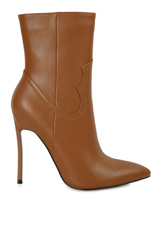 JENNER High Heel Cowgirl Ankle Boot - OB Fashions