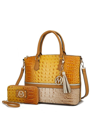 MKF Collection Autumn Crocodile Skin Tote Bag Mia - OB Fashions