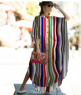 Wide Dress -Stripes