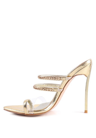 TICKLE ME HIGH HEELED TOE RING SANDALS - OB Fashions
