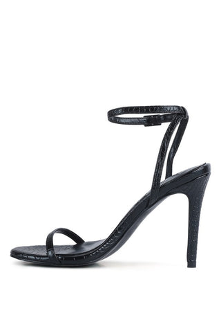 BLONDES Croc High Heeled Sandal - OB Fashions