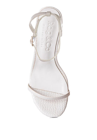 BLONDES Croc High Heeled Sandal - OB Fashions
