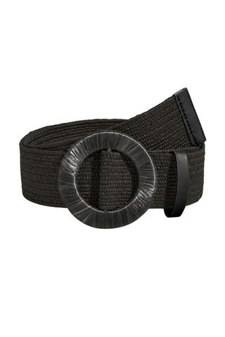 Solid Wide Straw Belt - OB Fashions