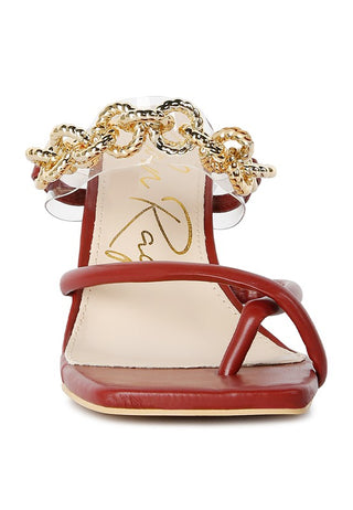Social Bee Diamante Strap Heeled Sandals - OB Fashions