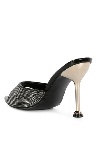 Sundai Diamante Ballroom Stiletto Sandals - OB Fashions