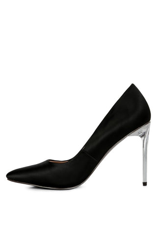 STAKES Black Clear Heel Classic Pump Sandals - OB Fashions