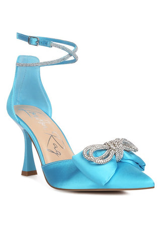 Shoeverse Embellished Bow Stiletto Heel Sandals