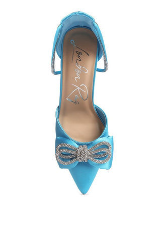 Shoeverse Embellished Bow Stiletto Heel Sandals