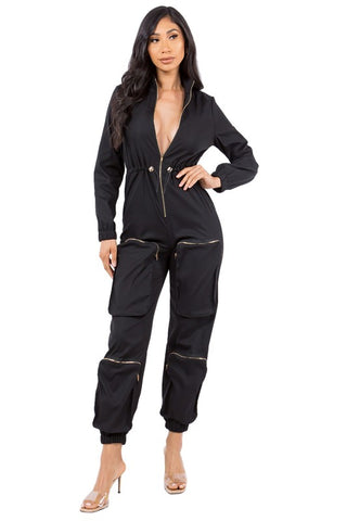 SEXY CARGO STYLE JUMPSUIT - OB Fashions