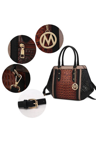 MKF Collection Daisy Croco Satchel & Wallet by Mia - OB Fashions
