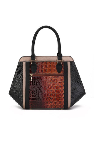 MKF Collection Daisy Croco Satchel & Wallet by Mia - OB Fashions