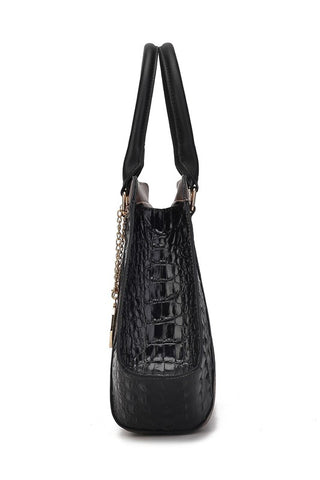 MKF Collection Daisy Croco Satchel & Wallet by Mia - OB Fashions