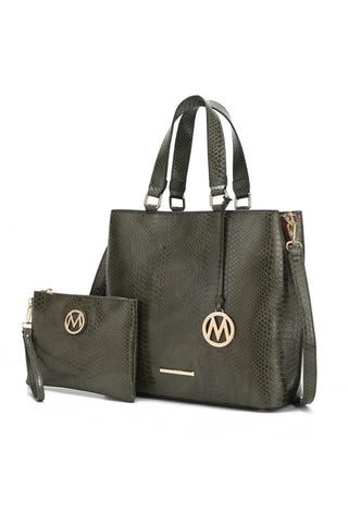 MKF Collection Beryl Snake-embossed Tote Bag Mia k - OB Fashions