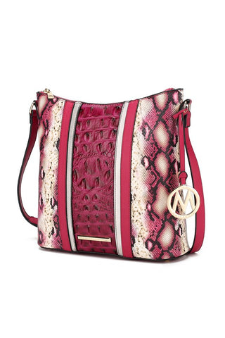 MKF Meline Crocodile and Snake Embossed Shoulder - OB Fashions