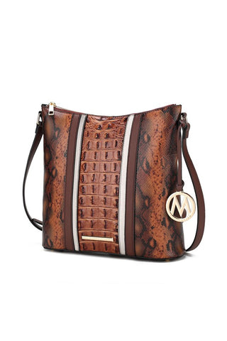 MKF Meline Crocodile and Snake Embossed Shoulder - OB Fashions