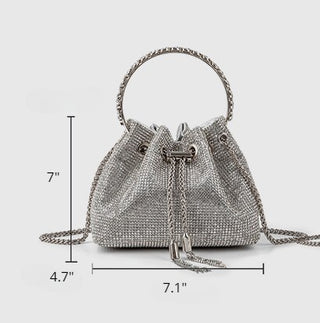 Chic Design Mini Bucket Bag diamond Sling Purse