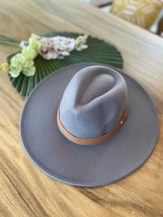 Wide brim panama hat in vegan felt - OB Fashions