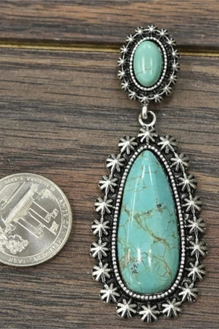 Artificial Turquoise Earrings - OB Fashions