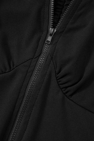 Zip Up Cutout Drawstring Detail Dress - OB Fashions