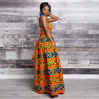 Print dress, fall printed dress, African dress