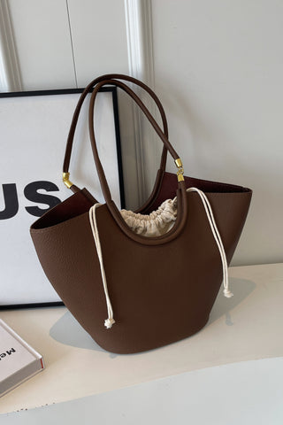 PU Leather Drawstring Handbag - OB Fashions