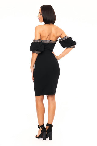 Off shoulder studded band detailed fashion dress - OB Fashions