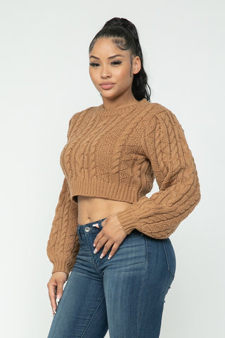 Cable Pullover Top - OB Fashions