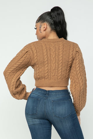 Cable Pullover Top - OB Fashions