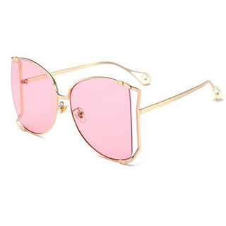Brand Designer Half Frame Clear Shade oversized Sunglasses - OB Fashions
